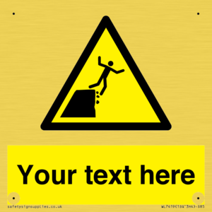 Custom Warning unstable cliff edge